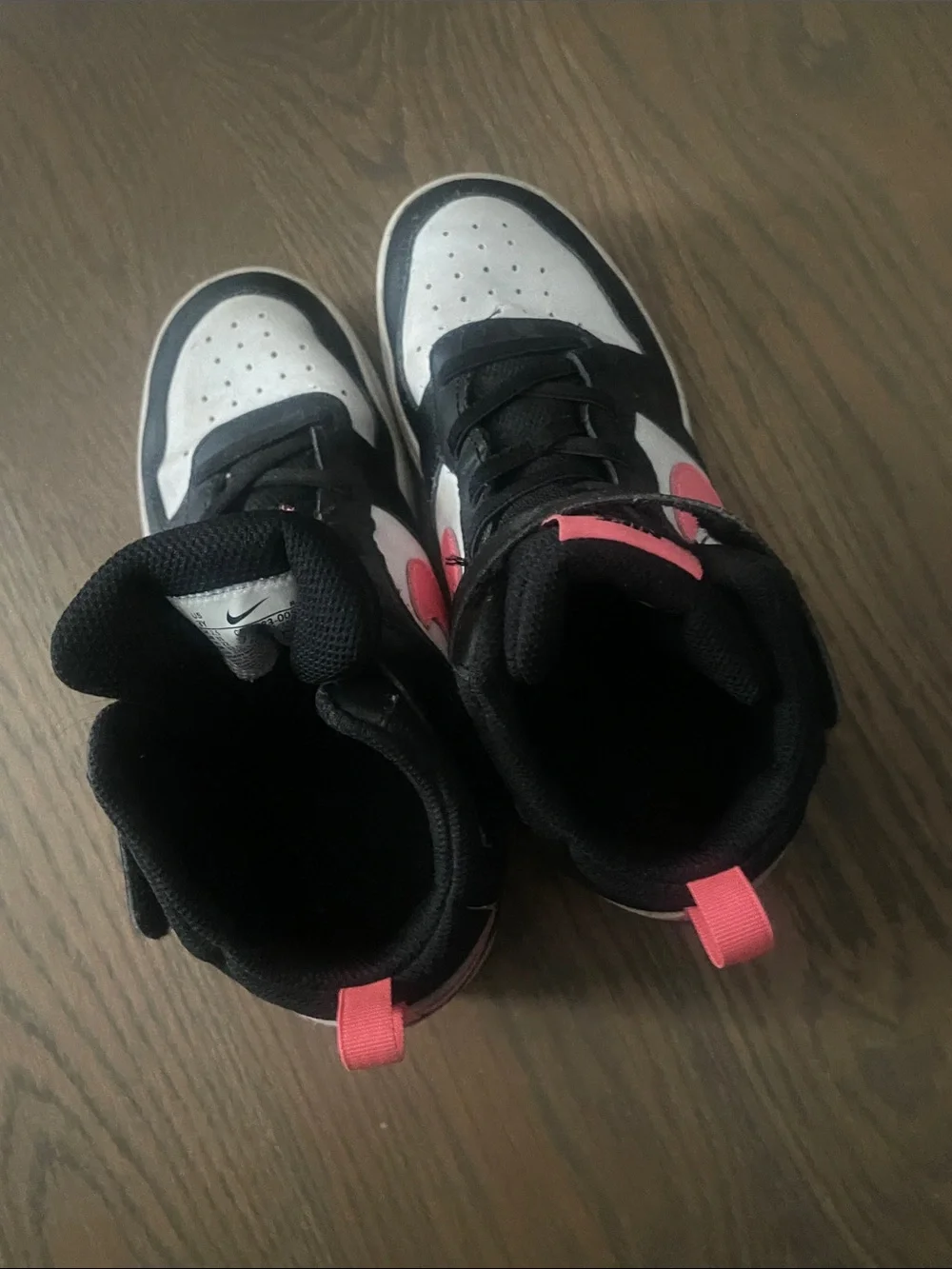 Nike Black, White & Pink High-Top Sneakers